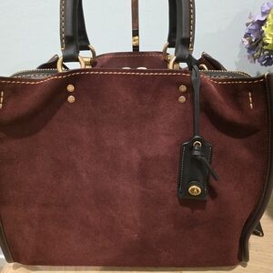 1941 COACH ROGUE 36 OXBLOOD SUEDE NEW!